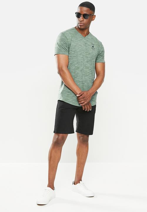 POLO - Oliver spacedye short sleeve tee - aqua