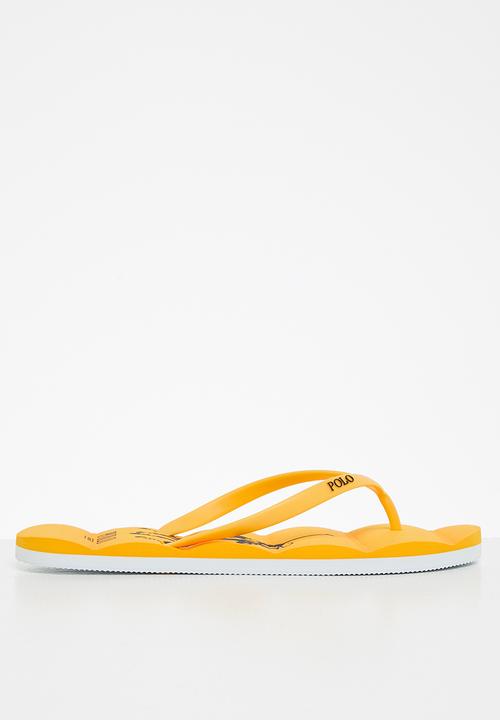 POLO - Gabby big pony flip flop - yellow & white