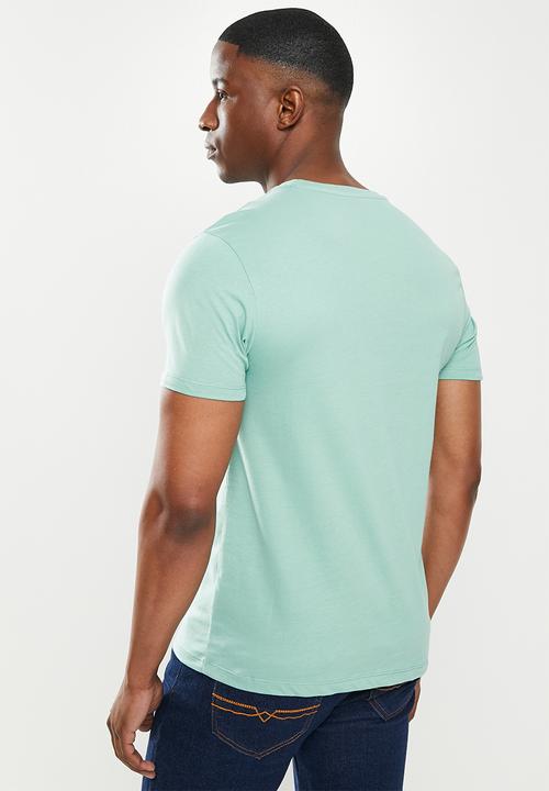POLO - Mens lucas crew short sleeve tee - aqua