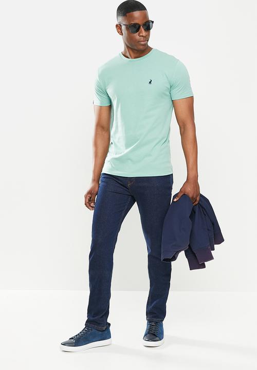 POLO - Mens lucas crew short sleeve tee - aqua