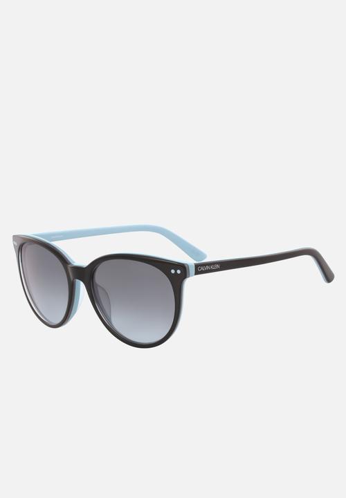 DNU Calvin Klein Sun - Calvin Klein sun round sunglasses - black