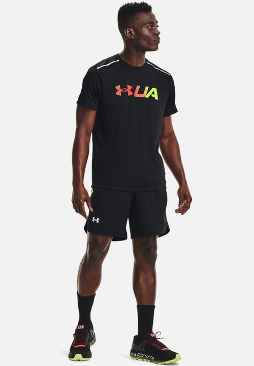 Under Armour - UA Run Graphic Print Fill Short Sleeve - black
