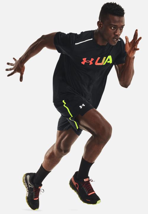 Under Armour - UA Run Graphic Print Fill Short Sleeve - black