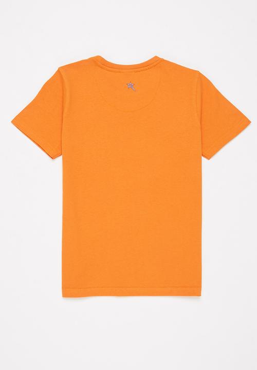 SOVIET - B padelli boys short sleeve logo tee - pumpkin