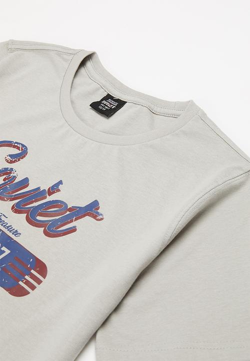 SOVIET - B ward boys short sleeve logo tee - oyster