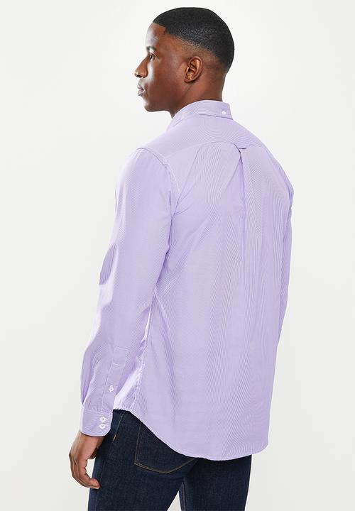 Ben Sherman - Small gingham long sleeve shirt - purple