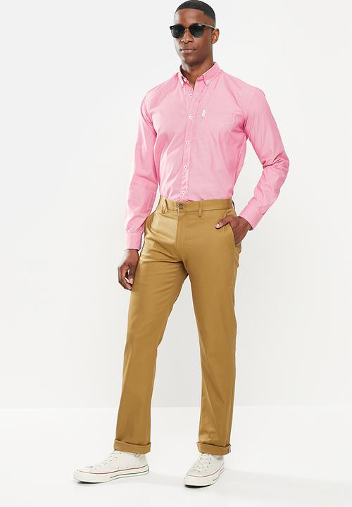 Ben Sherman - Small gingham long sleeve shirt - red