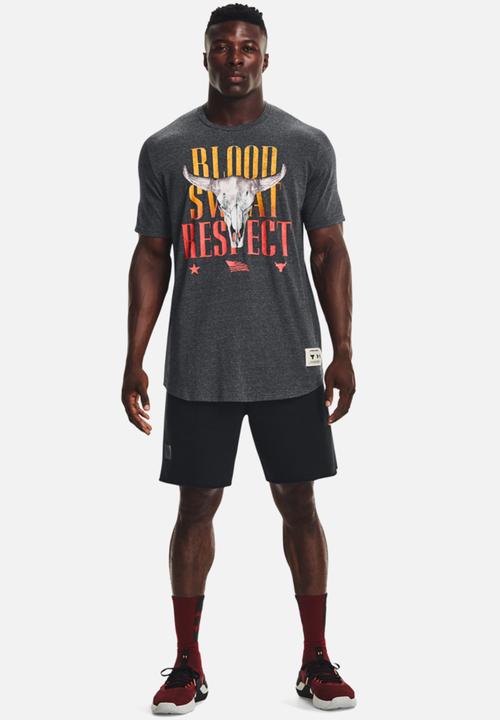 Under Armour - UA PROJECT ROCK OUTLAW BSR SS Tee - black