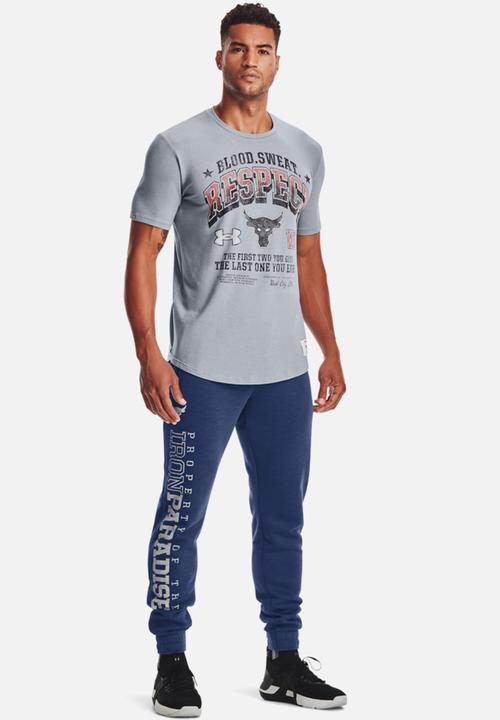 Under Armour - UA Project Rock bsr ss- grey-melange