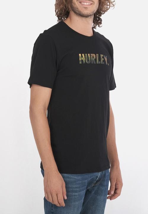 Hurley - Evd wsh fastlane camo short leeves - black
