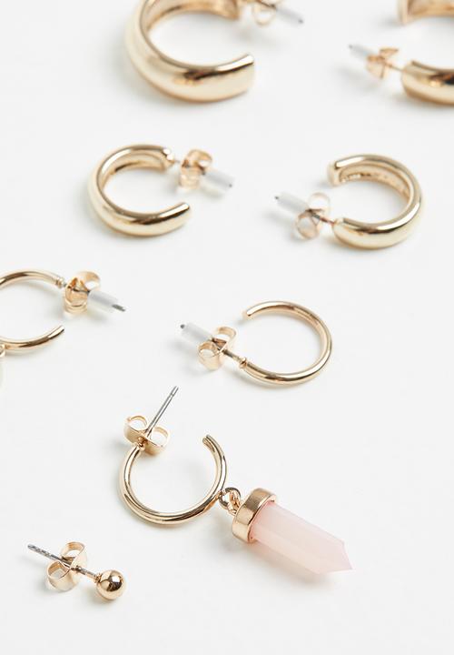 Superbalist - Multi hoop earring pack - gold