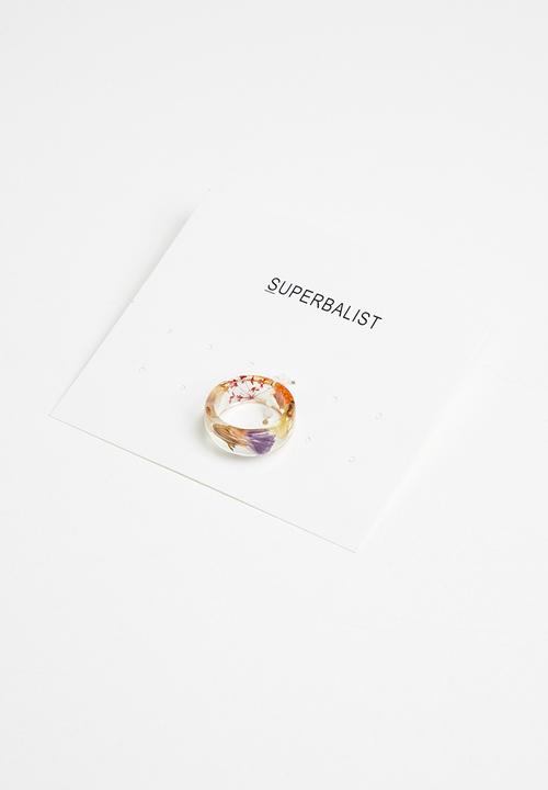 Superbalist - Floral resin ring - multi