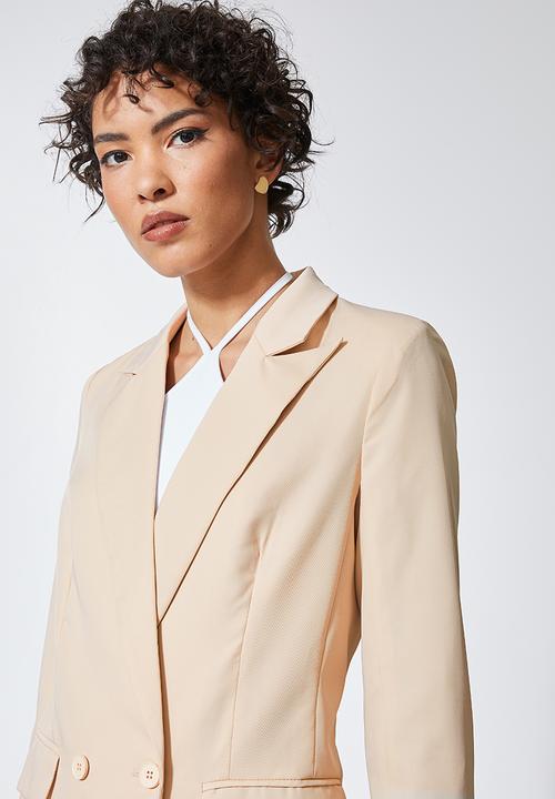 Superbalist - Double breasted blazer - stone