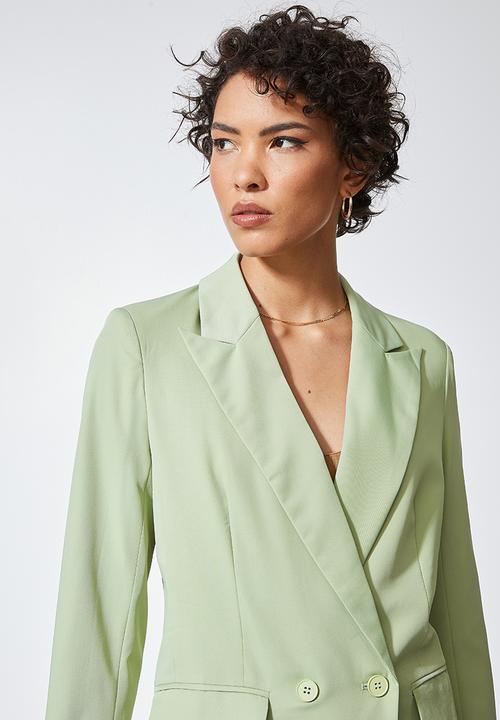Superbalist - Double breasted blazer - dusty sage