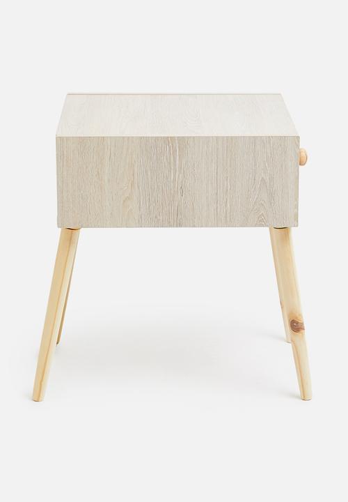 Sixth Floor - Mundo bedside table - natural & grey