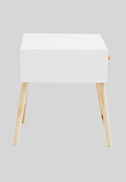 Sixth Floor - Mundo bedside table - natural & white