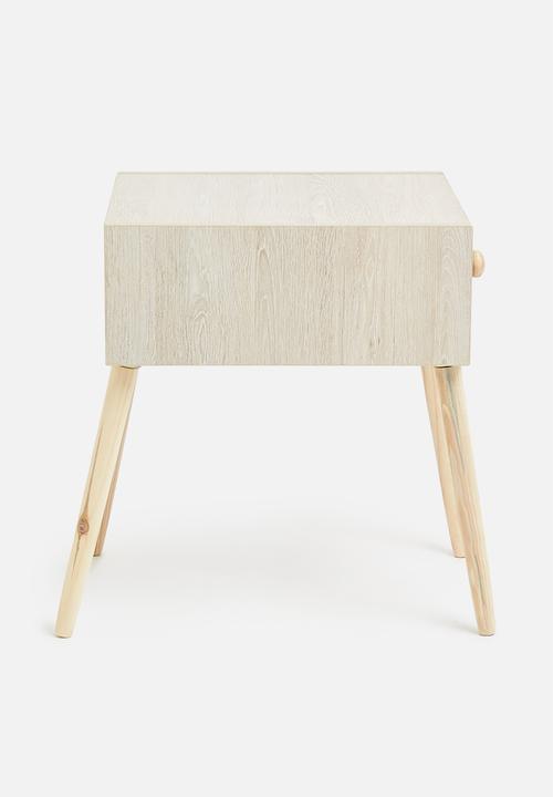 Sixth Floor - Mundo bedside table - natural & sage