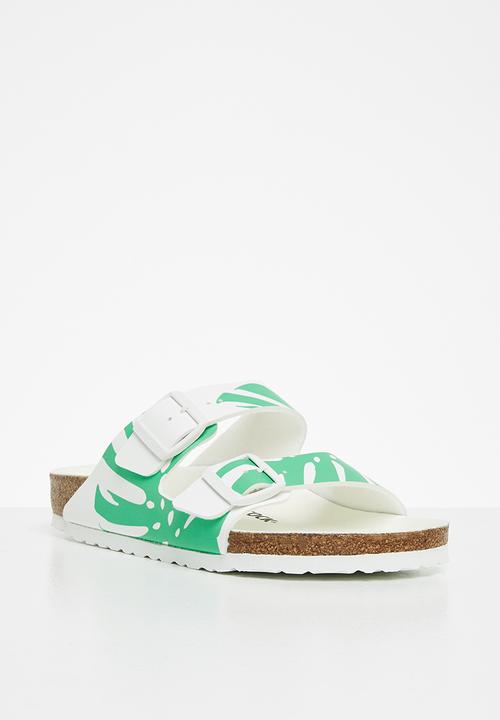 Birkenstock - Arizona birko-flor regular - monstera white/bold jade