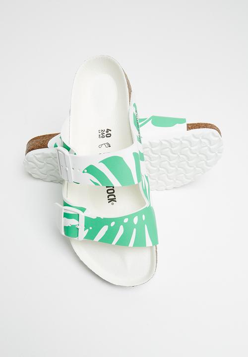 Birkenstock - Arizona birko-flor regular - monstera white/bold jade