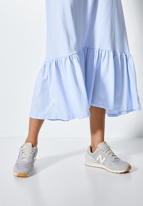 Superbalist - V-neck T-shirt dress with tier - sky blue