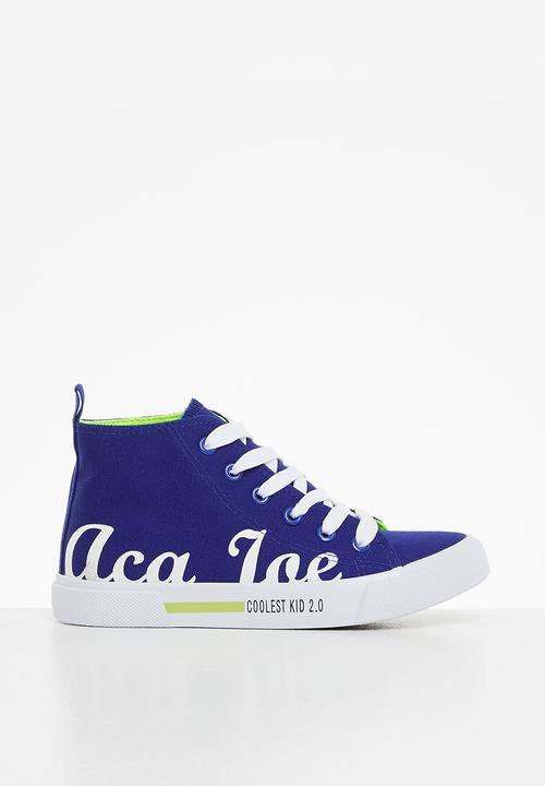 Aca Joe - Boys aca joe high top sneakers - cobalt