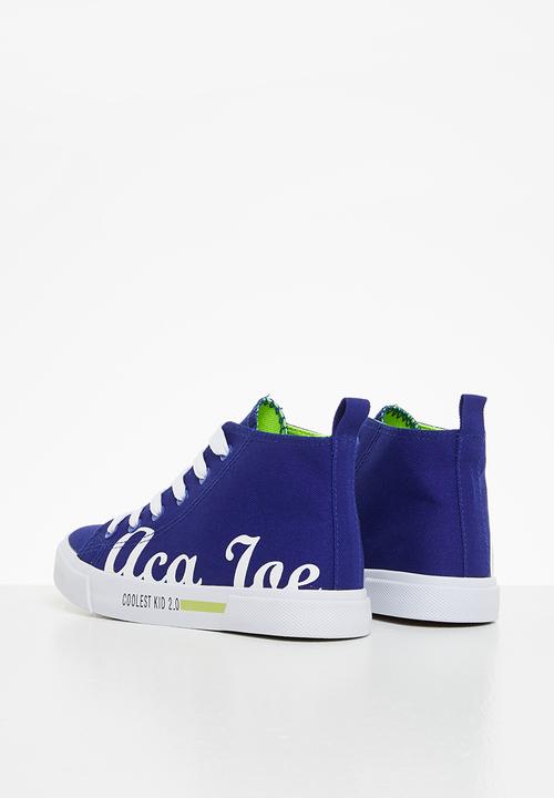 Aca Joe - Boys aca joe high top sneakers - cobalt