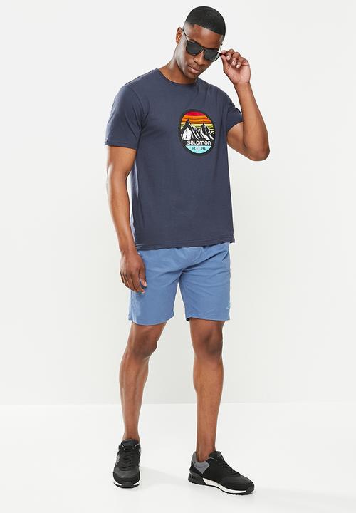Salomon - I see fire short sleeve tee m - navy