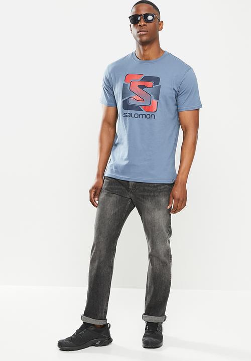 Salomon - Shattered short sleeve tee m - blue