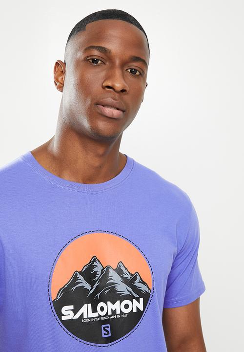 Salomon - Orange sky short sleeve tee m - blue