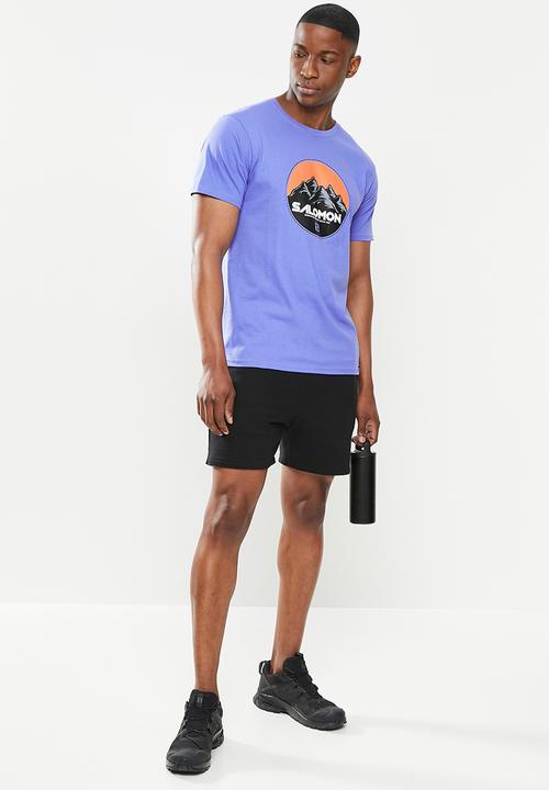 Salomon - Orange sky short sleeve tee m - blue