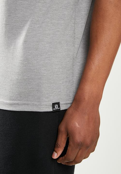 Salomon - Boxed in short sleeve tee m - grey 