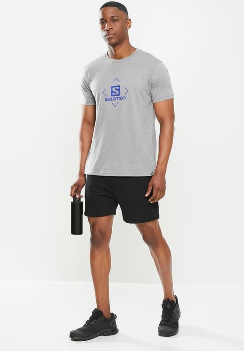 Salomon - Boxed in short sleeve tee m - grey 