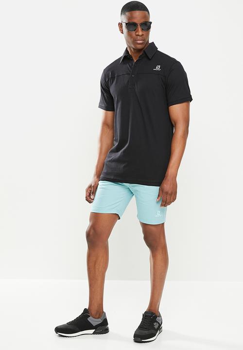 Salomon - Custom short sleeve polo m - black