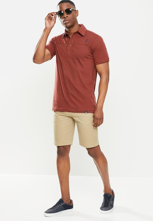 Salomon - Custom short sleeve polo m - burgundy 
