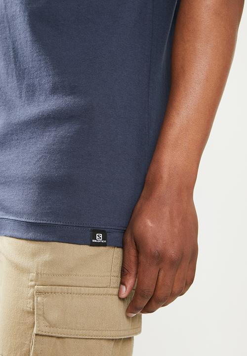 Salomon - Custom short sleeve polo m - navy
