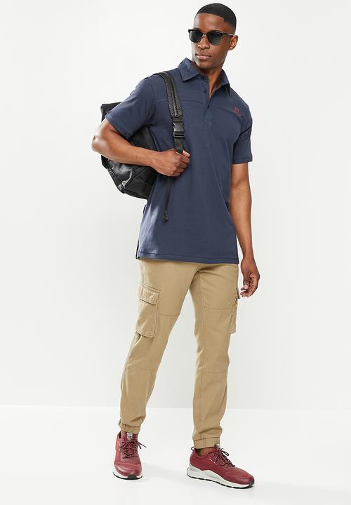Salomon - Custom short sleeve polo m - navy