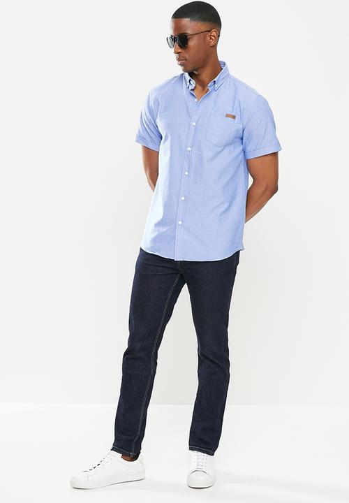 Salomon - Sunday short sleeve shirt m - light blue