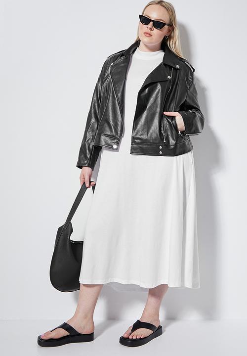 Superbalist - Pu biker jacket- black
