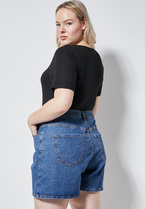 Superbalist - Short sleeve rib bodysuit - black