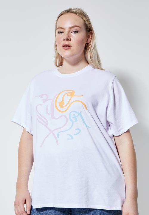 Superbalist - Feminine colour tee - white
