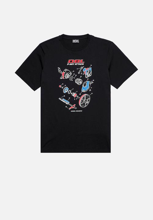 Diesel  - T-just-b53 printed tee - black