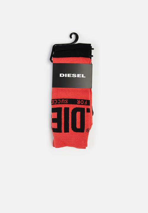 Diesel  - Skm-ray-threepack  socks - black & red
