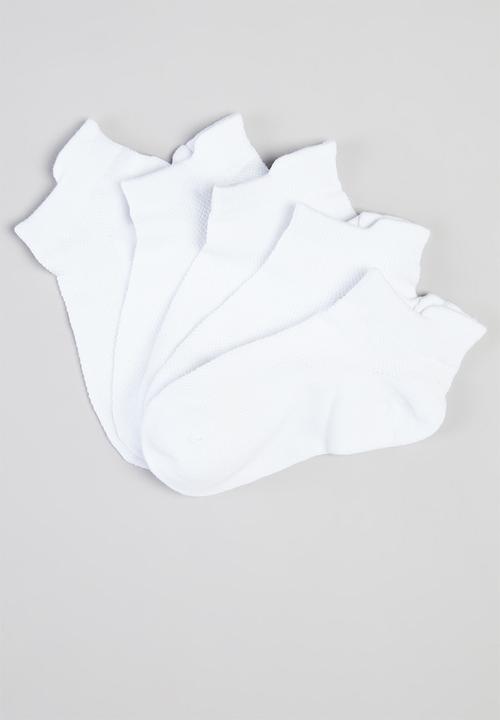 Pop Candy - 5 pack plain socks - white