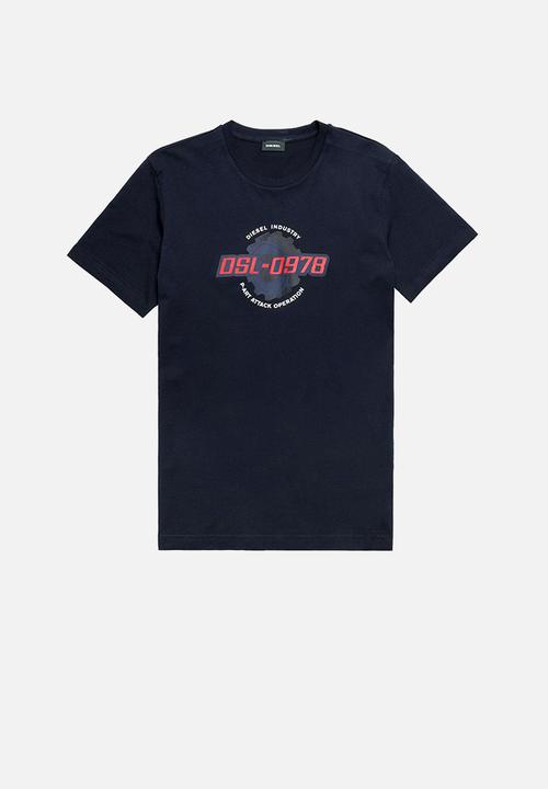 Diesel  - T-diegos-k21 graphic tee - navy