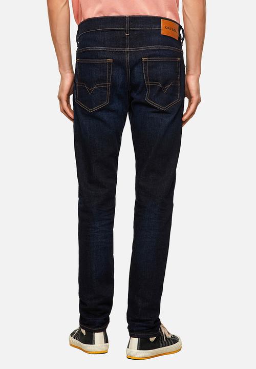 Diesel  - D-luster tapered longer length jeans - dark blue