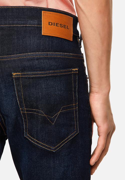 Diesel  - D-luster tapered longer length jeans - dark blue