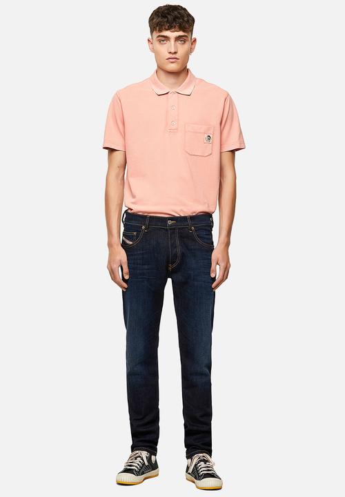 Diesel  - D-luster tapered longer length jeans - dark blue