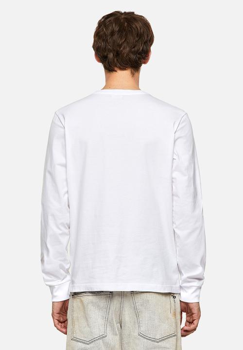 Diesel  - T-diegos-ls-k24 chest print tee - white