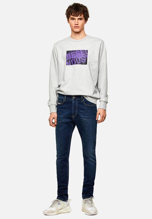 Diesel  - D-luster slim fit 5 pocket jeans - blue