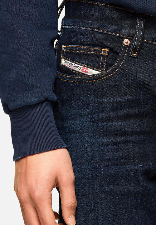 Diesel  - D-luster slim fit longer length jeans - dark blue